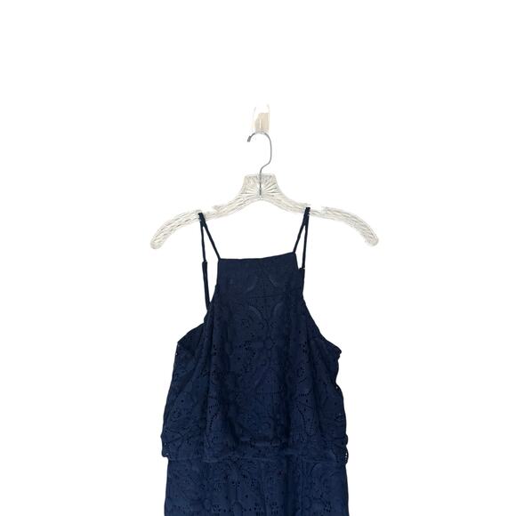 Lilly Pulitzer Navy Blue Sleeveless Resort Vacation Celyn Lace Romper Size 4 - Picture 3 of 12